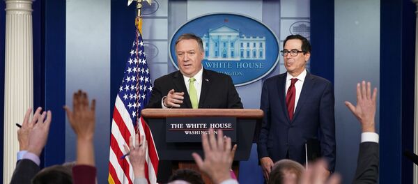 ABD Dışişleri Bakanı Mike Pompeo ve Hazine Bakanı Steven Mnuchin - Sputnik Türkiye