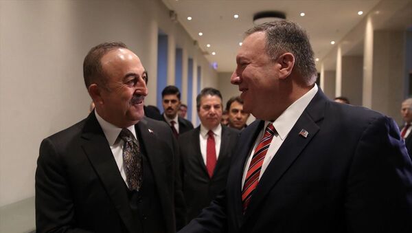 Dışişleri Bakanı Mevlüt Çavuşoğlu, Almanya'nın başkenti Berlin'de ABD'li mevkidaşı Mike Pompeo ile bir araya geldi. - Sputnik Türkiye