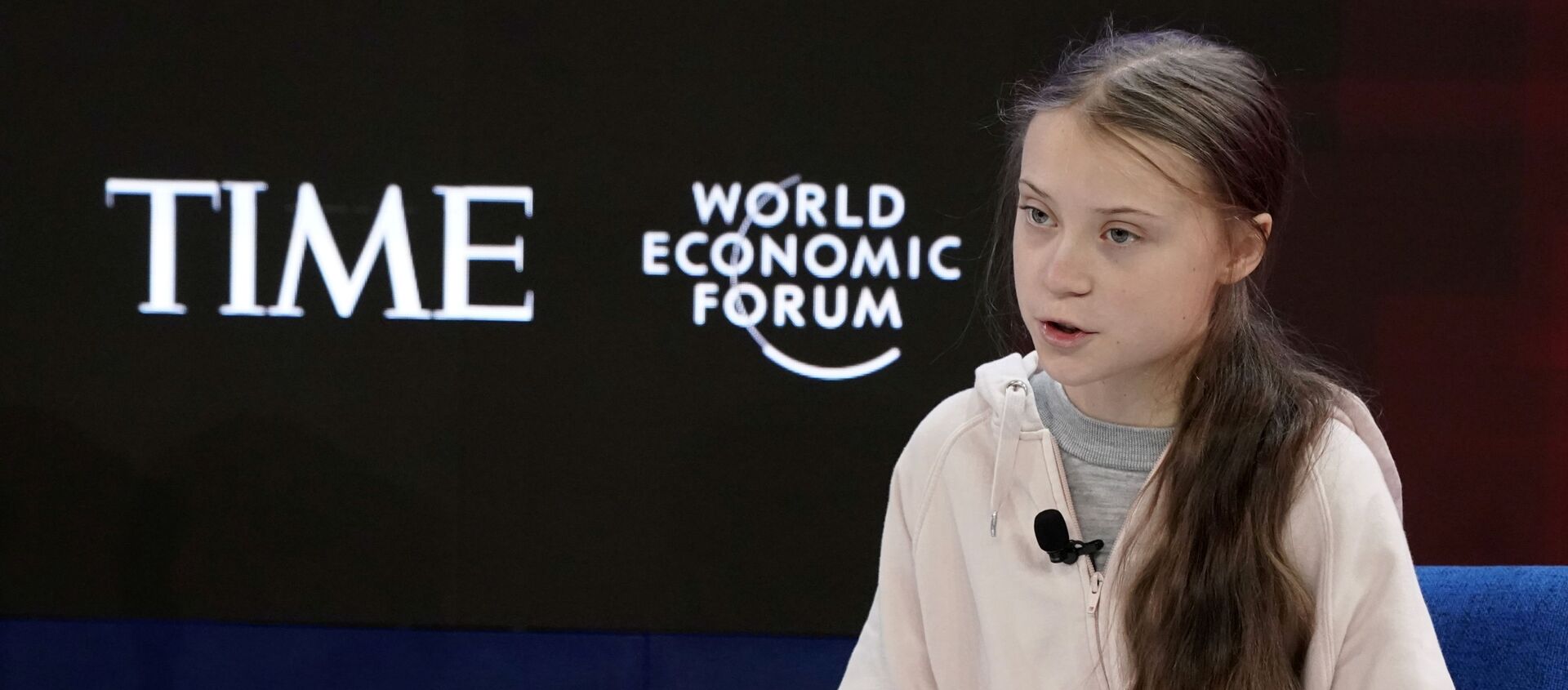 İsveçli iklim aktivisti Greta Thunberg,  50.’si düzenlenen Dünya Ekonomik Forumu'nda konuştu. - Sputnik Türkiye, 1920, 04.02.2021