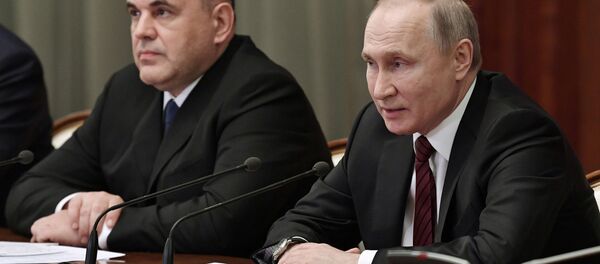 Rusya Devlet Başkanı Vladimir Putin - Rusya Başbakanı Mihail Mişustin - Sputnik Türkiye