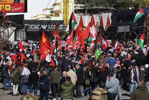 Beyrut'ta 'Yüzyılın Anlaşması' protestoları - Sputnik Türkiye