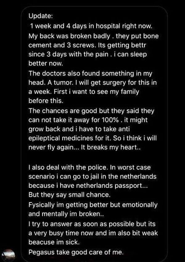 Yardımcı pilotun beyninde tümör olduğu tespit edildi: 'Sanırım bir daha asla uçamayacağım' - Sputnik Türkiye