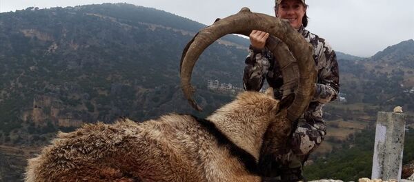 ABD'li avcı, Adıyaman'da boynuz uzunluğu 130 santimetre olan dağ keçisi avladı - Sputnik Türkiye