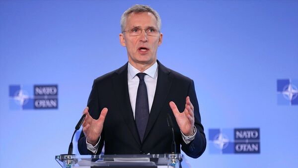 NATO Genel Sekreteri Jens Stoltenberg, İdlib konusunun ele alındığı olağanüstü NATO toplantısının ardından konuştu. - Sputnik Türkiye