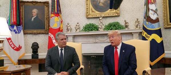 Trump, Kolombiya Devlet Başkanı Ivan Duque - Sputnik Türkiye