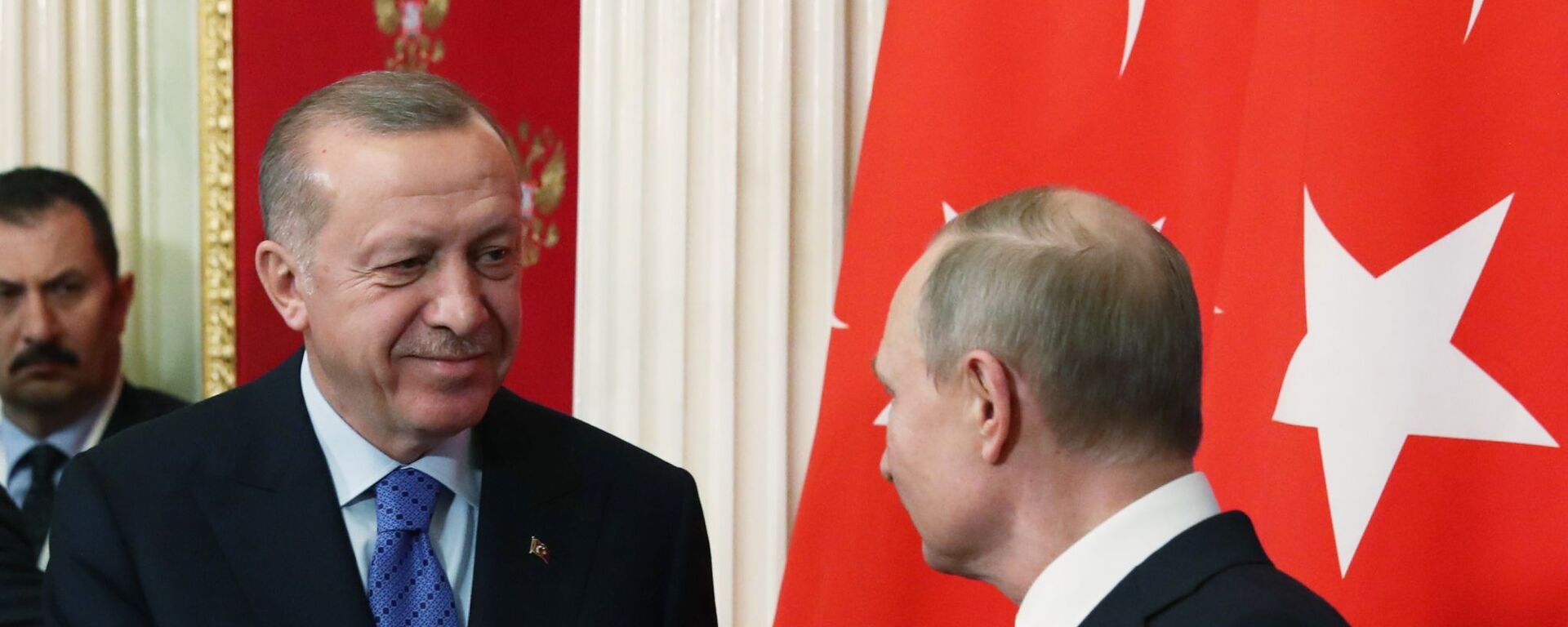 Moskova’da Cumhurbaşkanı Recep Tayyip Erdoğan ve Rusya Devlet Başkanı Vladimir Putin başkanlığında düzenlenen zirve - Sputnik Türkiye, 1920, 25.09.2021