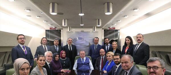 Recep Tayyip Erdoğan, Rusya dönüşü, uçak - Sputnik Türkiye