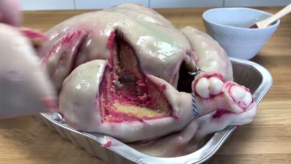 İngiliz pastacının çiğ hindi görünümlü pastası şaşırttı - Sputnik Türkiye