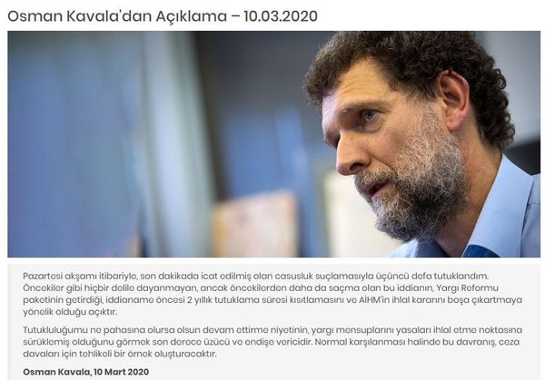 Osman Kavala'dan casusluk suçlamasına yanıt: Öncekilerden daha saçma bir iddia - Sputnik Türkiye