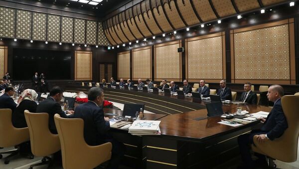 Cumhurbaşkanı Recep Tayyip Erdoğan, Sağlık Politikaları Kurulu Toplantısı'na başkanlık etti. Foto Muhabiri Mustafa Kamacı - Sputnik Türkiye