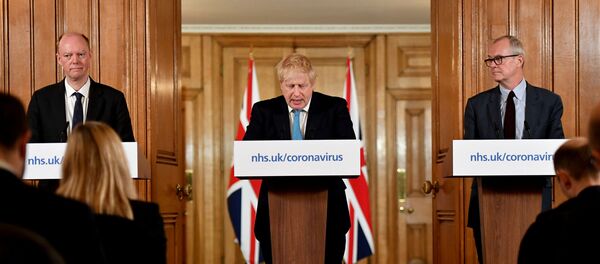 İngiltere Başbakanı Boris Johnson - koronavirüs basın açıklaması - Sputnik Türkiye