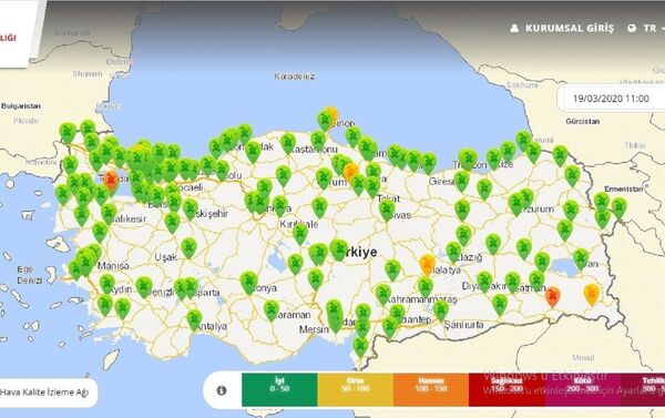 Türkiye genelinde birçok şehirde dün hava kalitesi iyi kalite olarak ölçüldü. Özellikle mega kent İstanbul'da hava kalitesinin Sultangazi dışında tamamen düzeldiği görüldü. - Sputnik Türkiye
