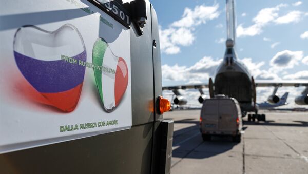 Rusya’nın ilk koronavirüs yardım uçakları İtalya’ya doğru yola çıktı - Sputnik Türkiye