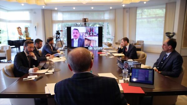 Erdoğan'ın video konferans görüşmesi - Sputnik Türkiye