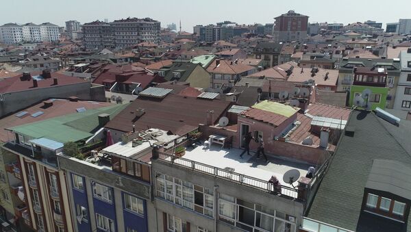 Çatı katında boks antrenmanı - Sputnik Türkiye