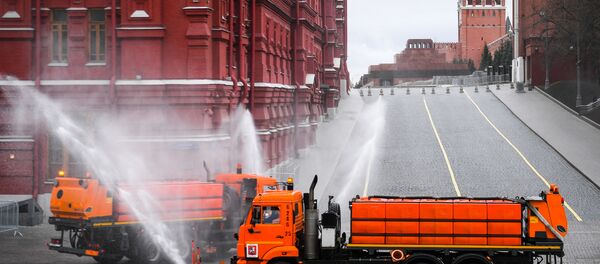 Kızıl Meydan'da dezenfekte çalışmaları - Sputnik Türkiye