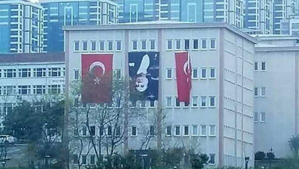 Trabzon Üniversitesi binasına Atatürk posteri ters asıldı - Sputnik Türkiye