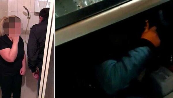  Polisten kaçan çift duşakabinde bir kişi ise mutfak lavabosunun altında bulundu - Sputnik Türkiye