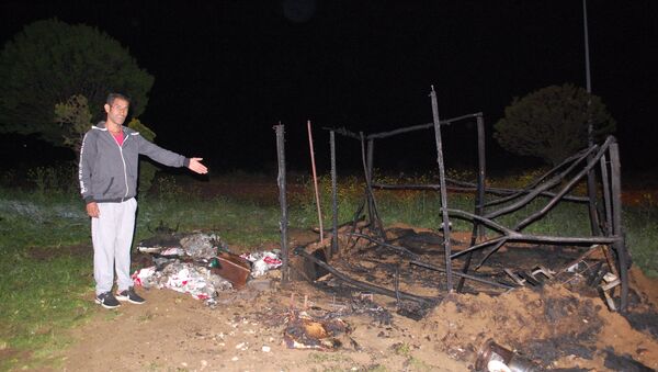 Tekirdağ'ın Malkara ilçesinde yanan bir baraka ev küle döndü - Sputnik Türkiye