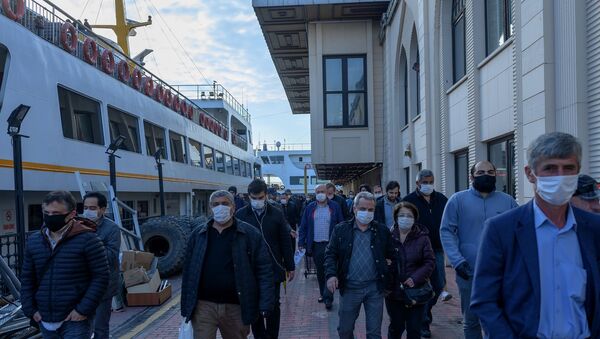 Koronavirüs - maske - vapur - Kadıköy - İstanbul - Sputnik Türkiye