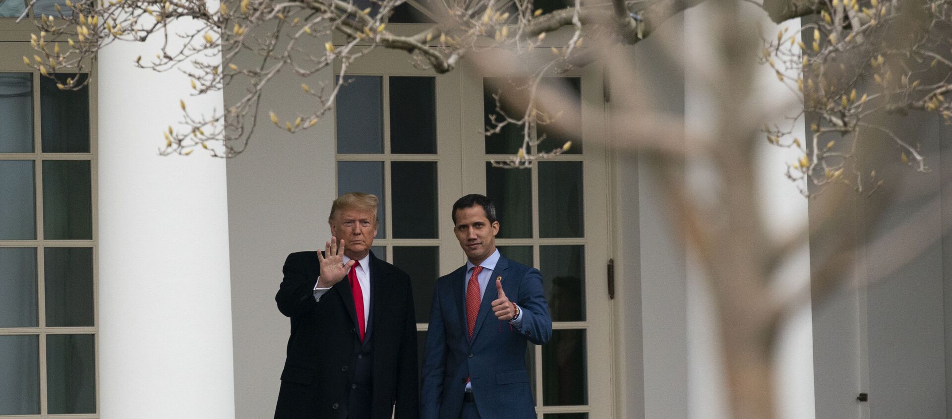 ABD Başkanı Donald Trump-Venezüella muhalefetinin lideri Juan Guaido - Sputnik Türkiye, 1920, 18.06.2020