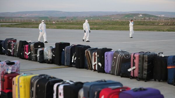 Yurt dışından Türkiye'ye getirilen vatandaşların bagajları - Sputnik Türkiye