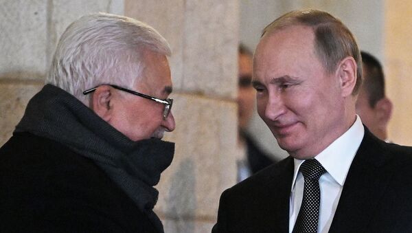 Mahmud Abbas - Vladimir Putin - Sputnik Türkiye