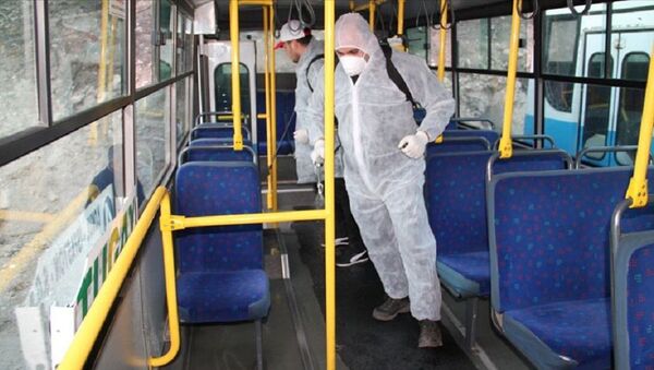Otobüs, koronavirüs, dezenfekte - Sputnik Türkiye
