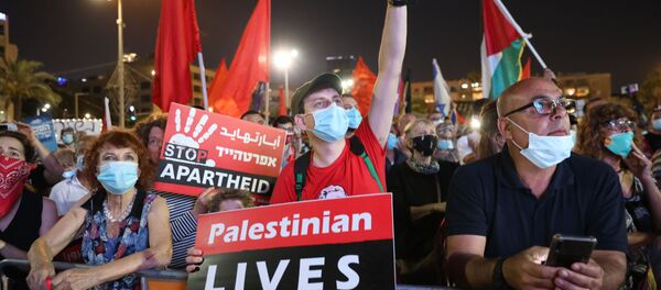 İsrail’de halk Başbakan Benyamin Netanyahu’nun Yahudi yerleşim birimleri ve Ürdün Vadisi'ni ilhak planını protesto etti. İsrail’de halk Başbakan Benyamin Netanyahu’nun Yahudi yerleşim birimleri ve Ürdün Vadisi'ni ilhak planını protesto etti. - Sputnik Türkiye