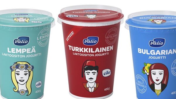 Finlandiyalı süt ürünleri markası Valio, Türk yoğurdu adlı ürünündeki fesli adam resmini değiştiriyor.  - Sputnik Türkiye